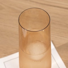 9 oz Amber Gold Stemless Plastic Champagne Flutes Disposable Party Tableware