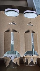 Wedding Champagne Toasting Flute Glasses with Bling Bow/Pearls Glitter Stems New