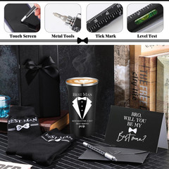 6 Pcs Best Man Gifts Wedding Proposal Gift for Best Man Groomsman 17Oz Office Cu