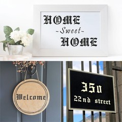 6 Inch Calligraphy Letter Stencils for Painting, 66 PCS Old English Lettering…