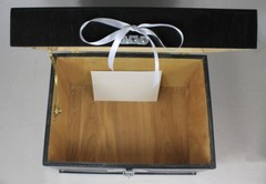 Wedding Card Box Trunk, Dark Brown Black Card Box, White Wedding Decor,