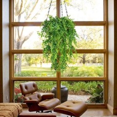 4Pcs Artificial Hanging Fern Plants FakeTrailing Foliage Flower Leaf Home Decor