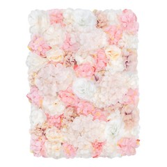 12Pcs Artificial Silk Fabric Flower Wall Panel Banquet Wedding Party Decor