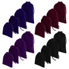 100Pc Lot Velvet Drawstring Velour Pouch Jewelry Baggie Ring Gift Bag Pouch Sets