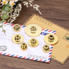 25mm Blank Wax Seals Stamp Round Sealing Wax Stamp Vintage Brass Head