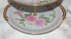 Custom Three Tier Tea Party Cake Stand Made With Vintage Hand Painted Plates