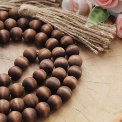 Brown 55 in Wood Bead Chain Tassels HANGING GARLAND Party Events Home