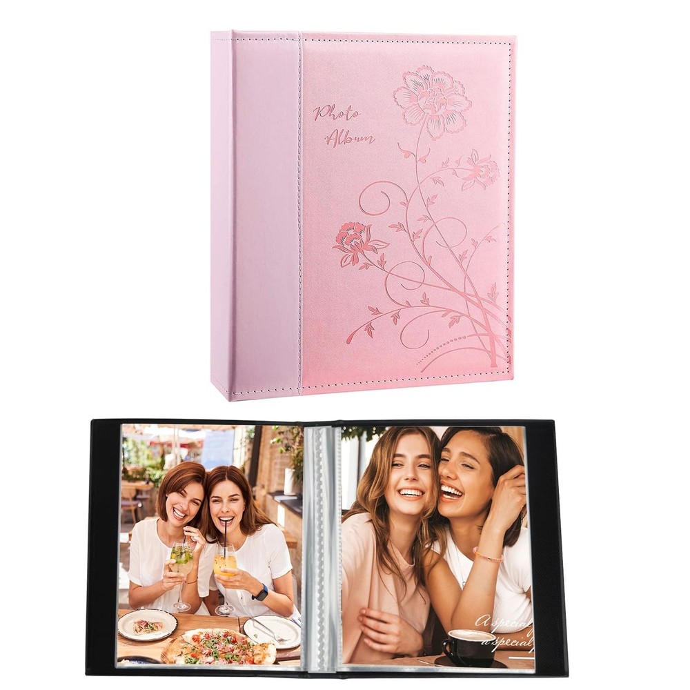 Artmag Small Photo Album 4×6 2 Pack, Each Pack with 26 Clear Pages Holds 52 V…