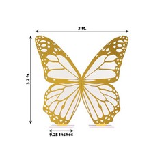 3 feet GOLD WHITE Large Butterfly Party Props Decor Party Events