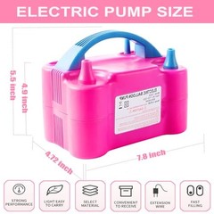 Balloon Pump Electric, 110V-120V Portable Dual Nozzle Balloon Blower with