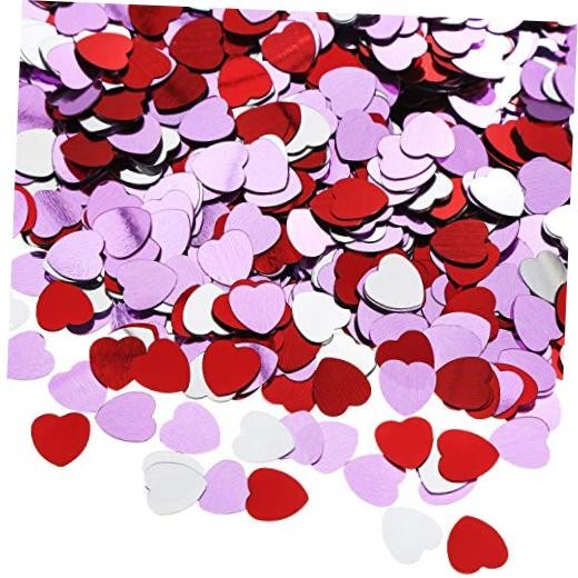 100 Gram Metallic Heart Confetti Heart Sequins for Valentine’s Day Wedding