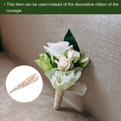 Corsage Decorative Holder, Alloy Lapel Pin Brooch Vase 42mm Rose Gold