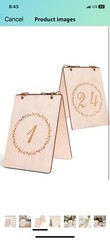 Rustic Country Wedding Wooden Tent Table Numbers 24 Count Event Reception Double