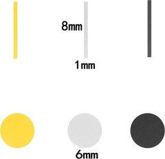 Black Gold Party Table 6mm,8x1mm, Confetti-blackgold-circlestrips-60g