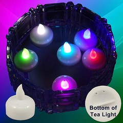 18 Multicolor Led Floating Floral Tea Light Candle for Wedding Centerpiece Decor