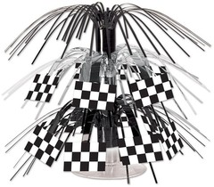 Checkered Flag Mini Cascade Centerpiece of Size 7½» for Halloween – Beistle