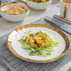 Vicrays Ceramic Dessert Salad Plates 8 Inch Set Of 6 Round Dishwasher Safe Not