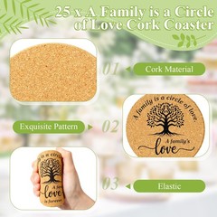 Teenyyou 25 Sets Family Reunion Favors Include a is a Brown, White