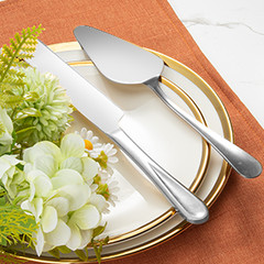 2-Piece Premium Cake Cutting Set, Exquisite Knife and Server with Serrated