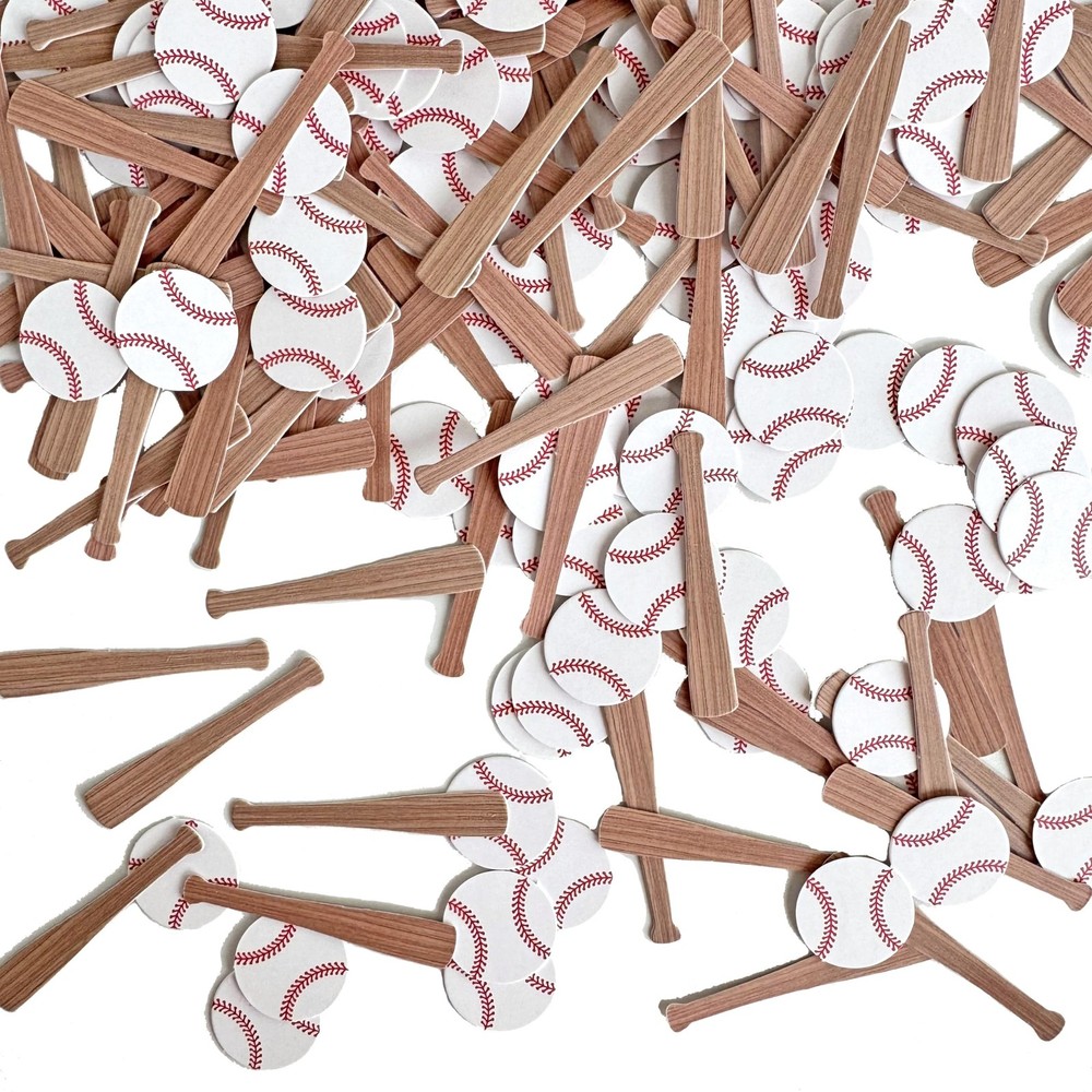 200Pcs-Baseball Table Confetti, Baseball Bat Confetti,Baseball Party Decorati…