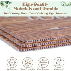 Wedding Direction Signs Kit Double Sided Elegant Plastic Arrow Signage Set New