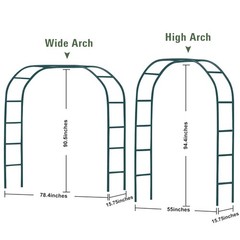 7.9 ft Metal Green Stand Arch Wedding Party Prom Garden Floral Decoration US