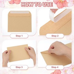 PATIKIL 7.5×5.5 Inch Invitation Envelopes, 50 Pcs 7.87×5.51 inches, White
