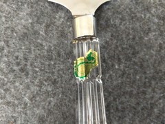 Waterford Crystal Wedding Cake Server 11″ Serrated Edge Logo Sticker Ireland