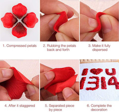 3000PCS Petalos De Rosa Rojo P�talos De Seda De Flores Artificiales Rojo Oscuro