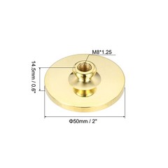 50mm Blank Wax Seal Stamp, 3 Pack Round Sealing Wax Stamp Vintage Brass Head