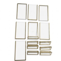7pc Gold Acrylic Sign Holders 4×6 Double Sided Wedding Table Number Menu Frame