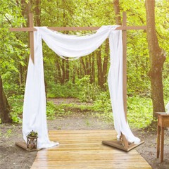 2-Style Rustic Wood Wedding Arch Backdrop Flower Display Stand Frame Background