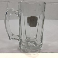 6″ Glass Beer Mug w/ Engraved «Happy 21st» Pewter