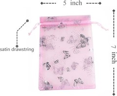 25Pcs Organza Bag Jewelry Packaging Gift Candy Wedding Party Goodie Packing