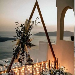 Extra Large 10.2 FT Tall Triangle Wooden Wedding Ceremony Arch Backdrop Stand