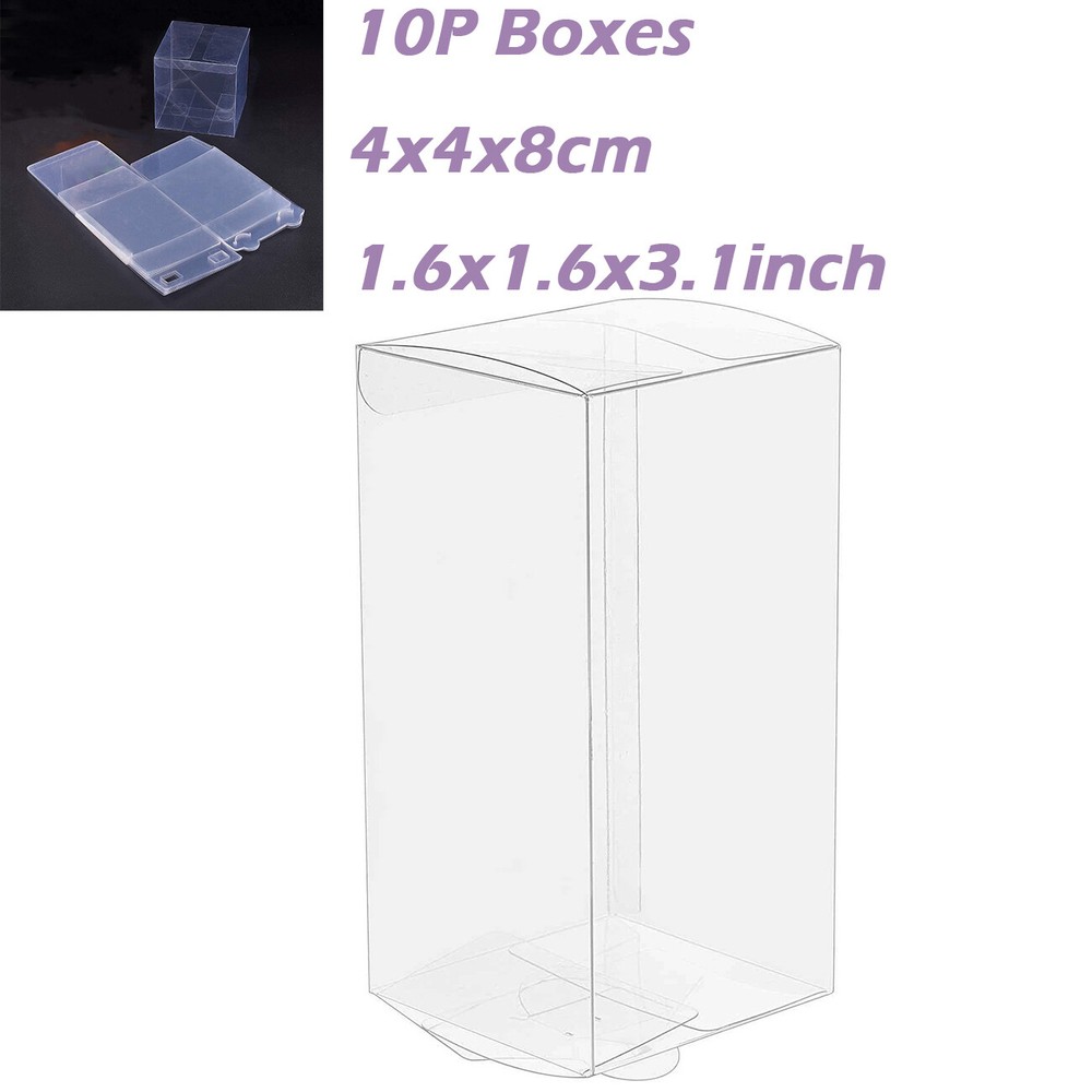 4X4X8cm PVC Clear Simple Storage Case 10 PCS Gift Transparent Packing Boxes
