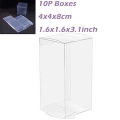 4X4X8cm PVC Clear Simple Storage Case 10 PCS Gift Transparent Packing Boxes