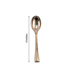 4″ long Gold Dessert Spoons Wedding Dinner Party Events Disposable Tableware