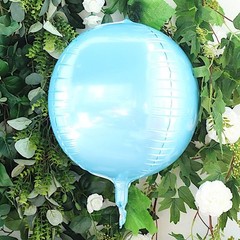 2 BLUE 14″ wide 4D Orbz Round Mylar Foil Balloons Wedding Party Event Supplies