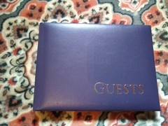 Purple/Silver Guests Book 60 pages 480 signatures NEW in box Unused