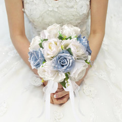 Wedding Bouquets for Bride & Bridesmaid – Realistic Silk Flowers Artificial Rose