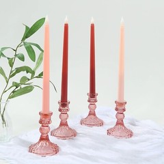 8 PINK 11″ tall LED Mixed Flameless Taper Candles Lights Wedding Centerpieces