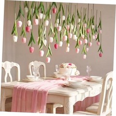 Pack 6 ft Artificial Tulips Hanging Flower Garland Decorations 24 Multi Color