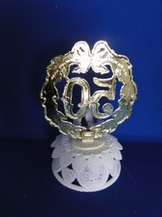 New Vintage WILTON 50TH Petite Anniversary Wreath Caketopper 102-4273