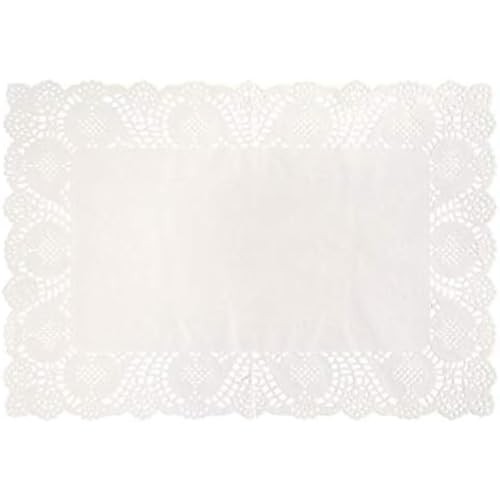 Elegant White Placemat Doilies (Pack of 8) – 9.75″ x 14.25″ – Premium Paper