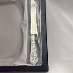 Aynsley Cake Plate & Knife China 10” In Box Little Sweetheart Pattern Wedding