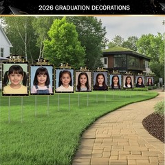 14 Pcs Large K-12 Graduation Photo Yard Sign Decorations 11 X 16 Inches