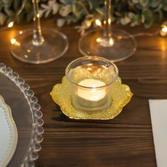 3 Metal 5 in Plum Blossom Votive CANDLE HOLDERS Centerpieces Party Decorations