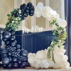 COKAOBE Black and White Balloon Garland Arch 18in 12in 10in 5in,