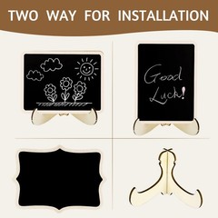 Small Chalkboard Labels 12 Pcs, Wedding Place Cards, Event Decoration, Black